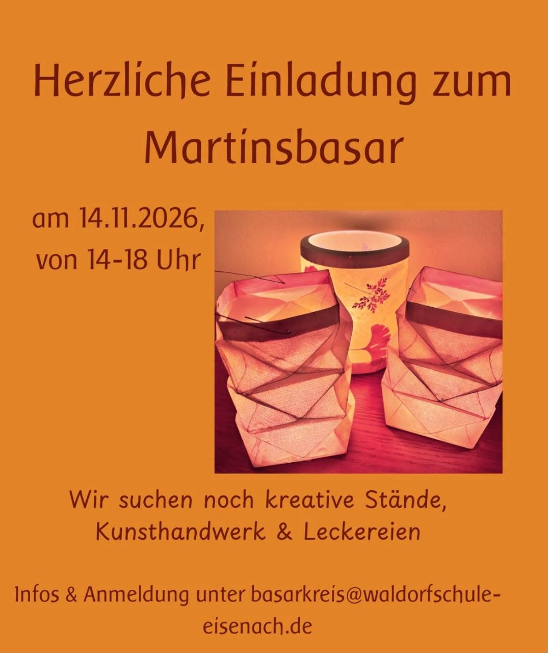 Einladung zum Martinsbasar am 14. November 2026